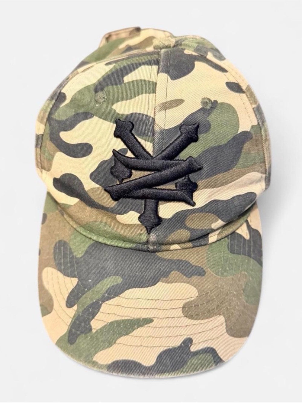 Zoo York Camo Baseball Hat with Black Embroidered Logo